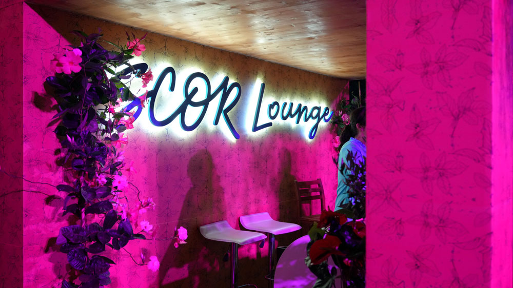 SCOR Lounge at night at the 2024 Rendez-Vous de Septembre event