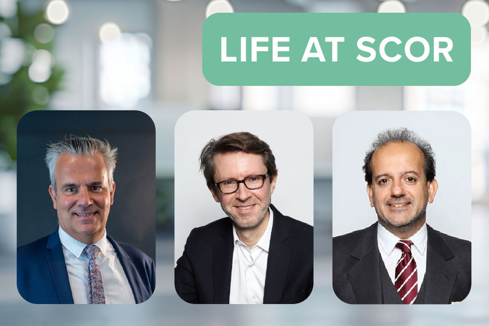 September 2025 SCOR Careers Blog thumbnail image with Daniel Duesterhaus, Eric Le Mercier and Marc Buker