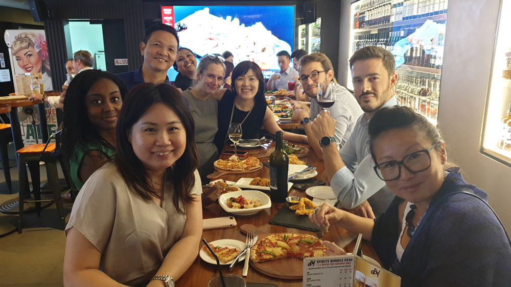 Theodore Giffard in an afterwork in Singapore