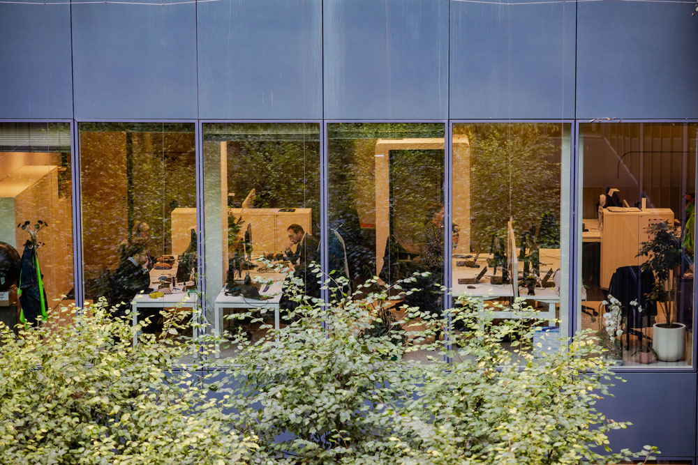 Exterior view of the offices of SCOR, one of the leaders in reinsurance, where teams work in an attractive and innovative environment