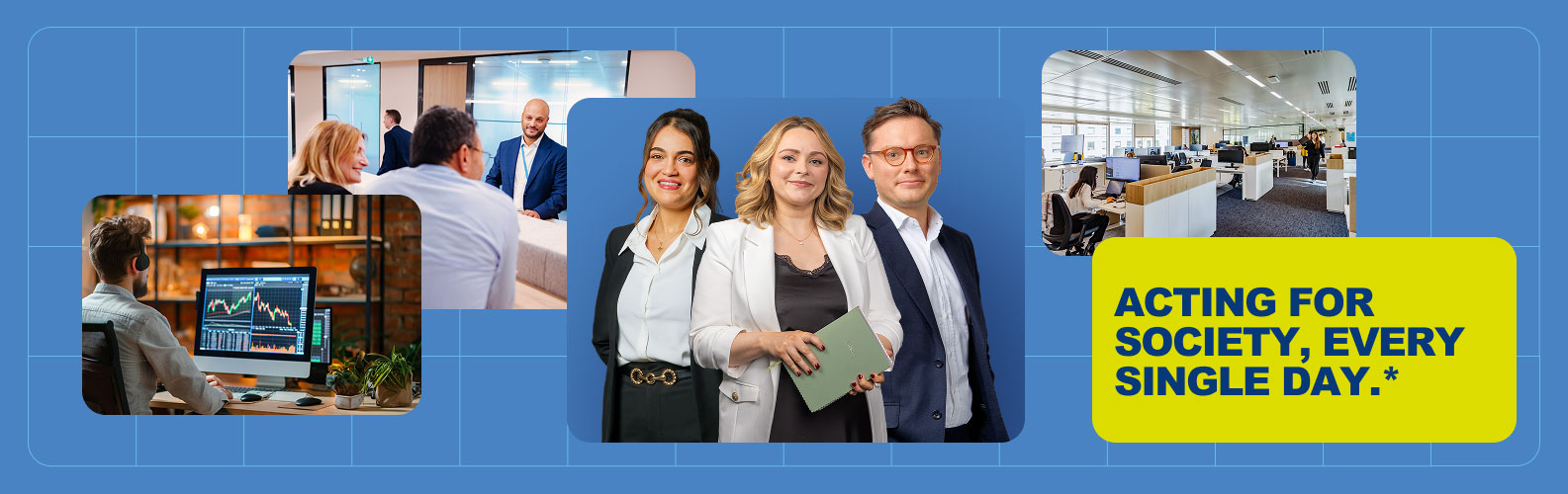 Collaborateurs SCOR évoluant dans un environnement exigeant et innovant pour anticiper les risques et protéger la société