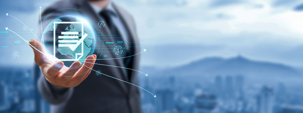 Compliance rules and law regulation policy concept of virtual screen