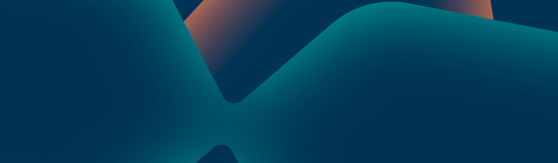 Abstract blue, green and orange shapes
