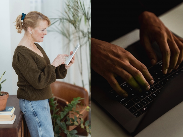Image Woman and Keyboard