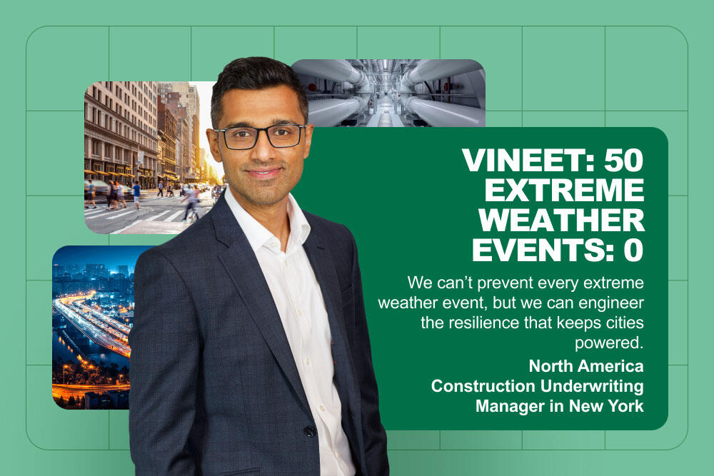 SCOR construction underwriting expert contributing to the energy resilience of cities in the face of extreme weather events