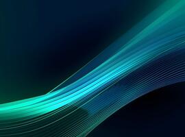 Abstract green and blue curves