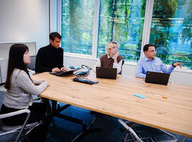 SCOR Voices Life at SCOR AI Bites article teaser image with Antoine Ly and his team