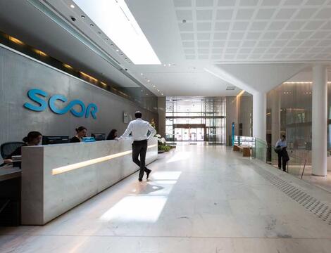 SCOR Paris office lobby photo