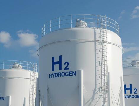 Hydrogen storage tanks industrial facility