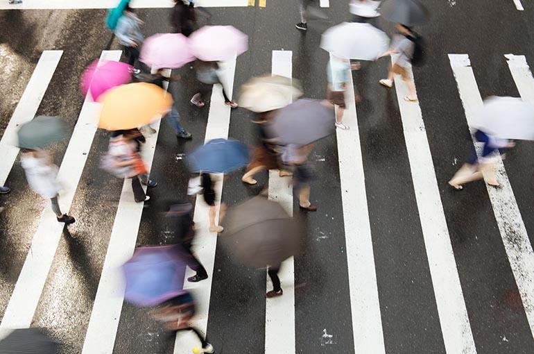 Walking umbrellas