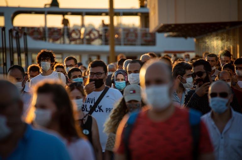 masked crowd