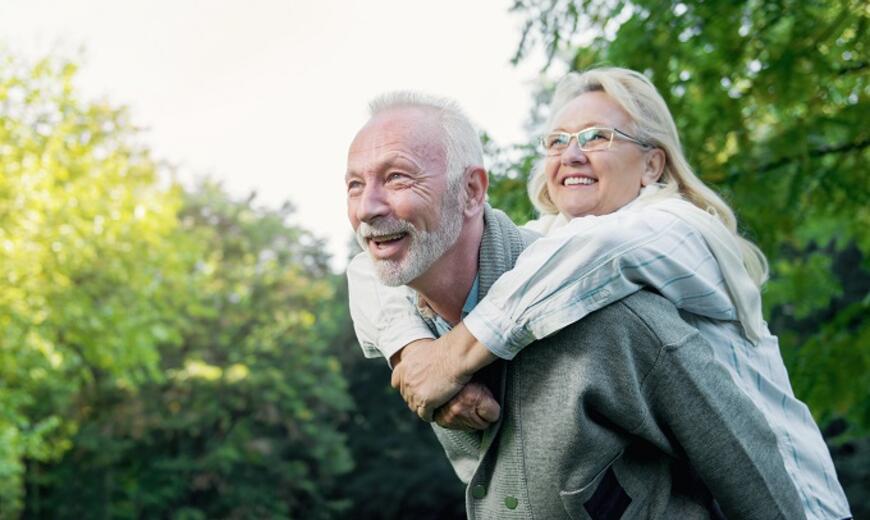 elder couple enjoying life