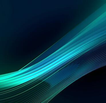 Abstract green and blue curves