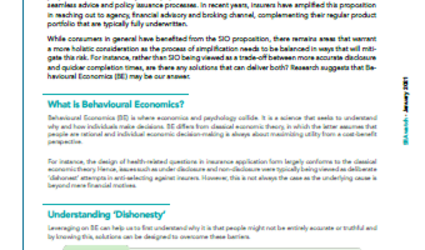 Simplified Underwriting – From A Behavioural Lens