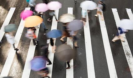 Walking umbrellas