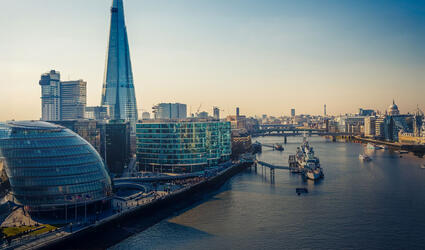 London business towers by the Thames