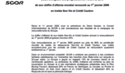 Communiqué de presse chiffre d'affaires 2006