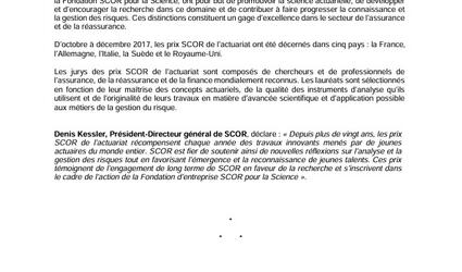 Communiqué de presse Prix Actuariat 2017
