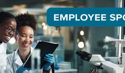 SCOR Careers Blog post about women in science with women, scientist and tablet with research, laboratory and digital study for healthcare science. 