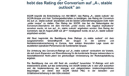 Pressemitteilung für AM BEST bestätigt das Rating der SCOR 2007