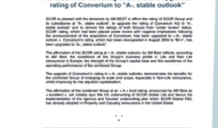 2007 Press release AM BEST affirms rating of SCOR