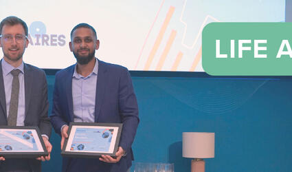 SCOR Life at SCOR Careers blog post on SCOR Foundation for Science header image with the winners Sébastien Farkas and Nicxan Hensman Stalin