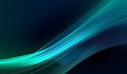 Abstract green and blue curves