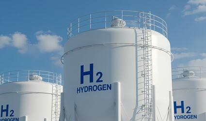 Hydrogen storage tanks industrial facility