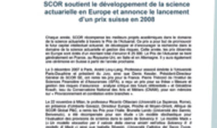 Communiqué de presse Prix Actuariat 2007