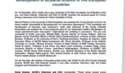 2010 Actuarial Awards Press Release