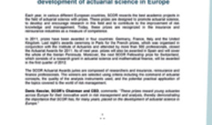 2011 Actuarial Awards Press Release