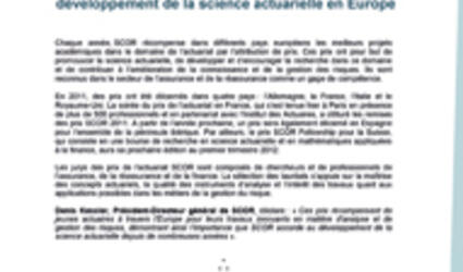 Communiqué de presse Prix Actuariat 2011