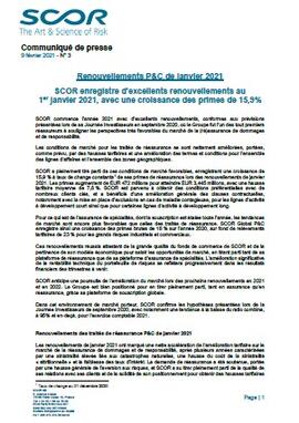 Renouvellements P&C de janvier 2021