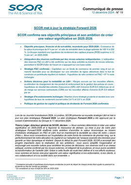 Première page du Communiqué de presse  SCOR IR-Day 2024