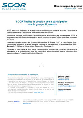 202501_SCOR_Communiqué de presse_01_Sale Humensis_Cover_FR