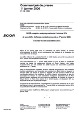 Communiqué de presse chiffre d'affaires 2006