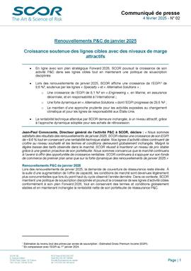 Communiqué de presse Renouvellements P&C Janvier 2025 recto