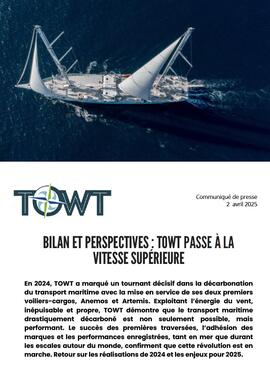 First page of TOWT French press release