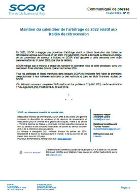 Communiqué de presse SCOR n° 13 2025
