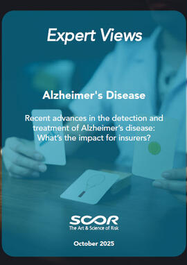 Cover of Expert View on Alzheimer's Disease - a nurse holds up memory cards