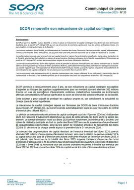 December 2025 SCOR Capital contingent press release