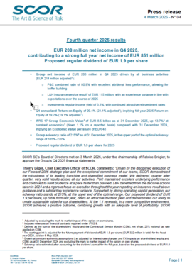 SCOR Q4 2025 results press release image