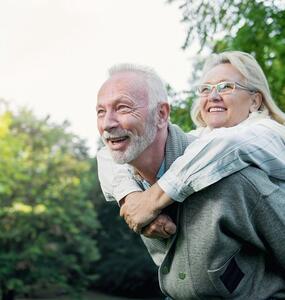 elder couple enjoying life